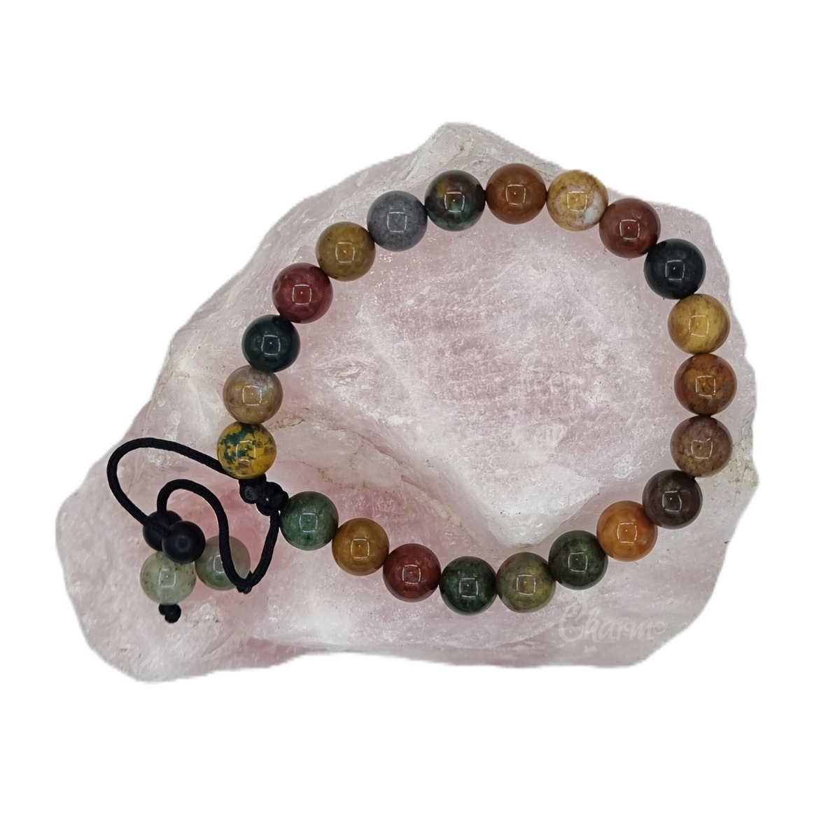 Gemstone Beaded Bracelet - Adjustable