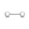 Surgical Steel Tongue Bar with Acrylic Balls