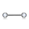 Surgical Steel Nipple Bar CZ Ball Ends