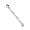 Surgical Steel Set Lined CZ Industrial Bar