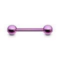 Surgical Steel Externally Threaded Barbell - Purple
