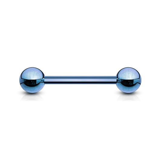 Surgical Steel Externally Threaded Barbell - Blue