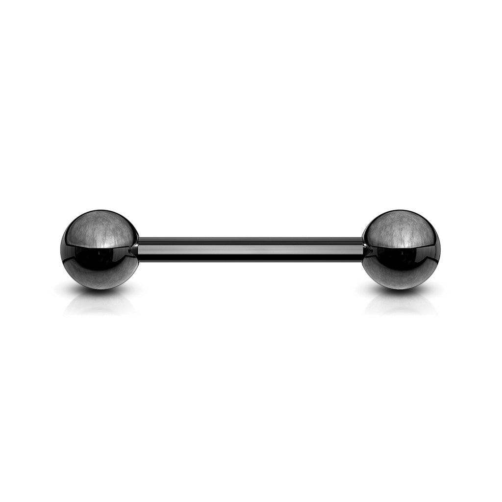 Surgical Steel Externally Threaded Barbell - Black