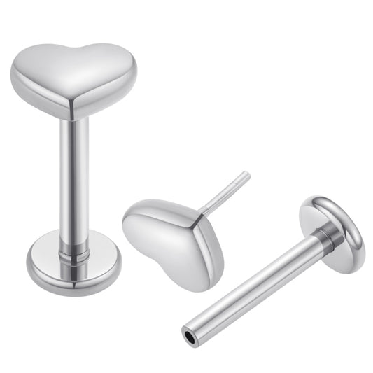 Titanium Labret - Heart