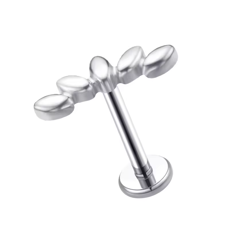 Titanium Labret - Leaves