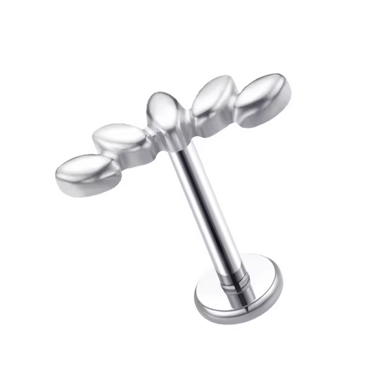 Titanium Labret - Leaves