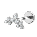 Titanium Labret - CZ Cluster