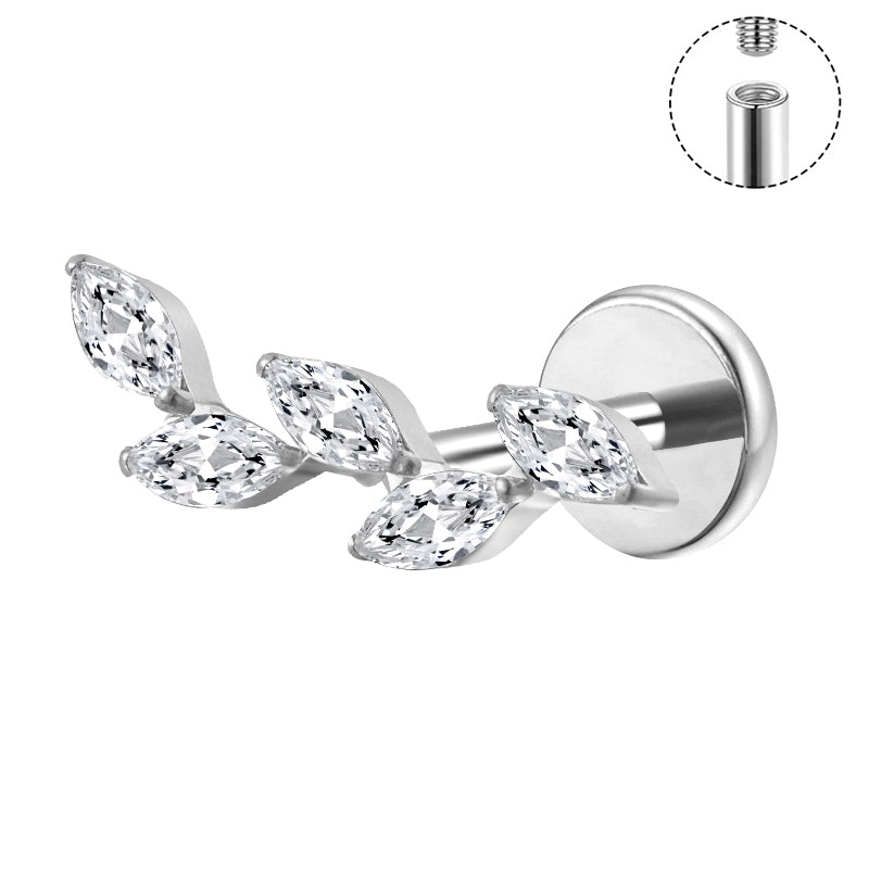 Titanium Labret - Leaf Climber