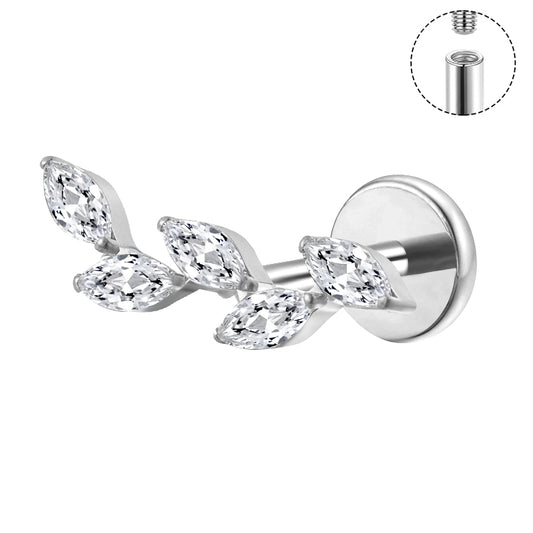 Titanium Labret - Leaf Climber