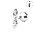 Titanium Labret - Double Oval