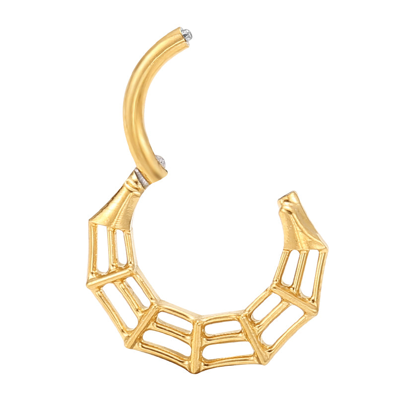 Web Titanium Hinged Ring