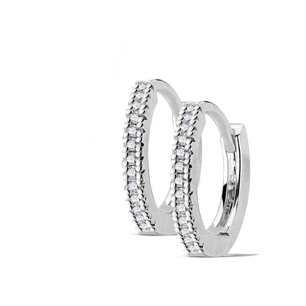 Micro CZ Paved Hinged Ring