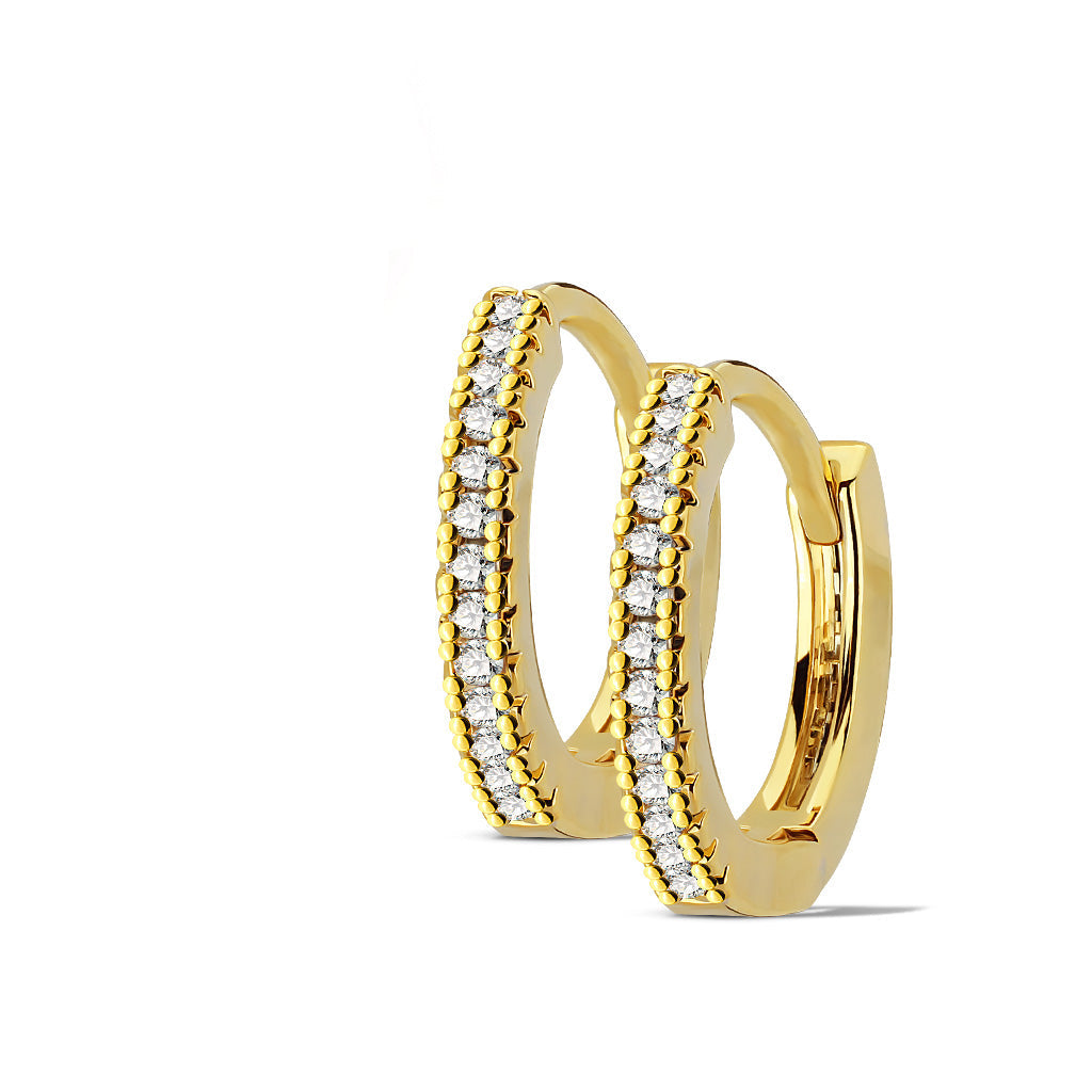 Micro CZ Paved Hinged Ring