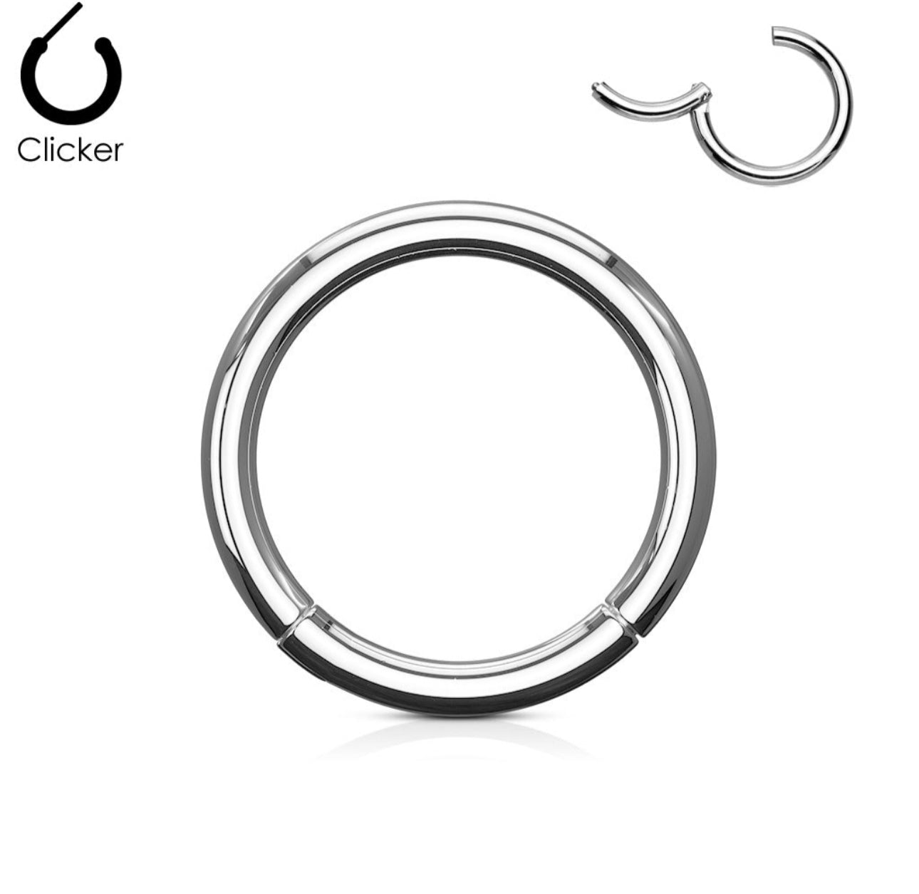 20G Nose Hinged/Clicker Ring- B1