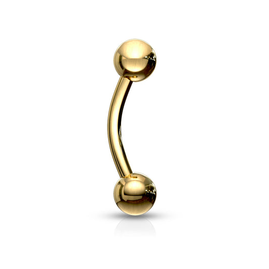 Gold Titanium Curved Bar