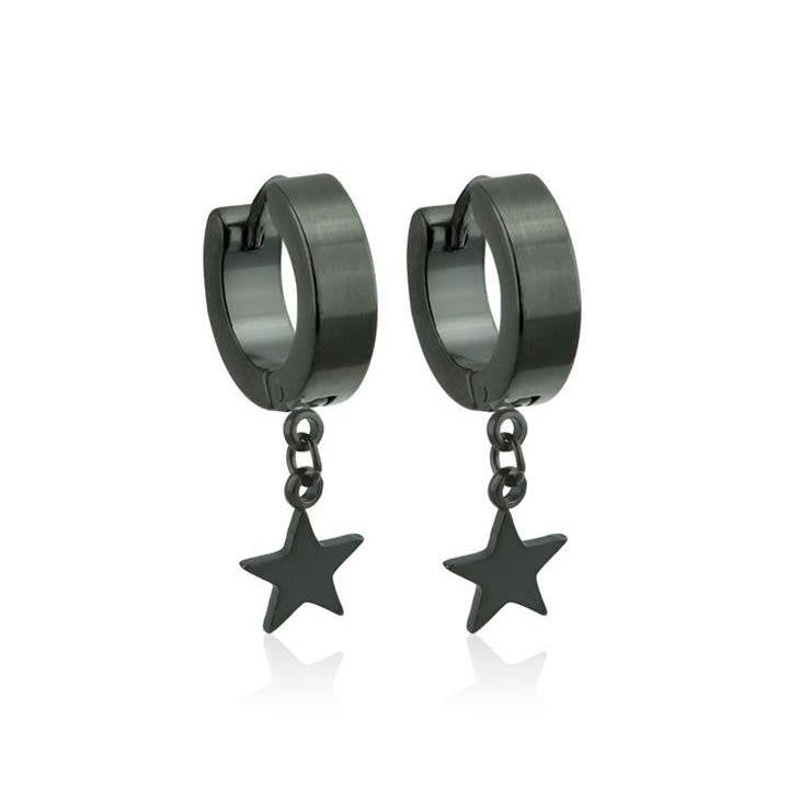Stainless Steel Hoop - Star Dangle