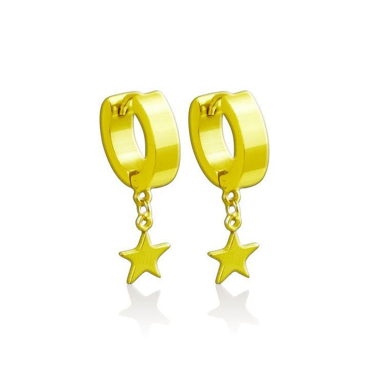 Stainless Steel Hoop - Star Dangle