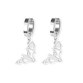Stainless Steel Hoop - Bat Dangle