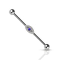 Surgical Steel Industrial Bar Evil Eye