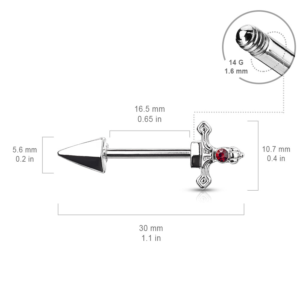 Surgical Steel Nipple Bar Dagger