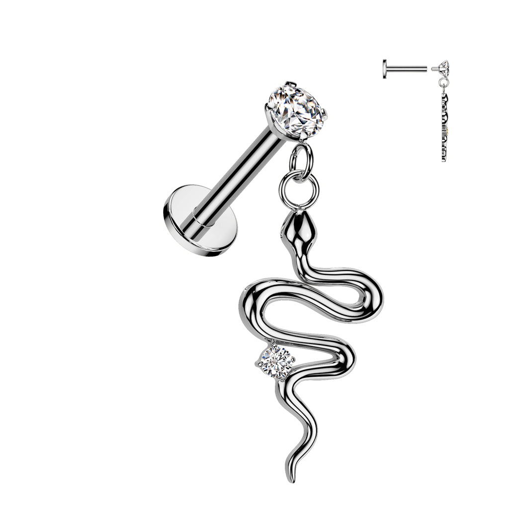 Dangle Snake Surgical Steel Labret
