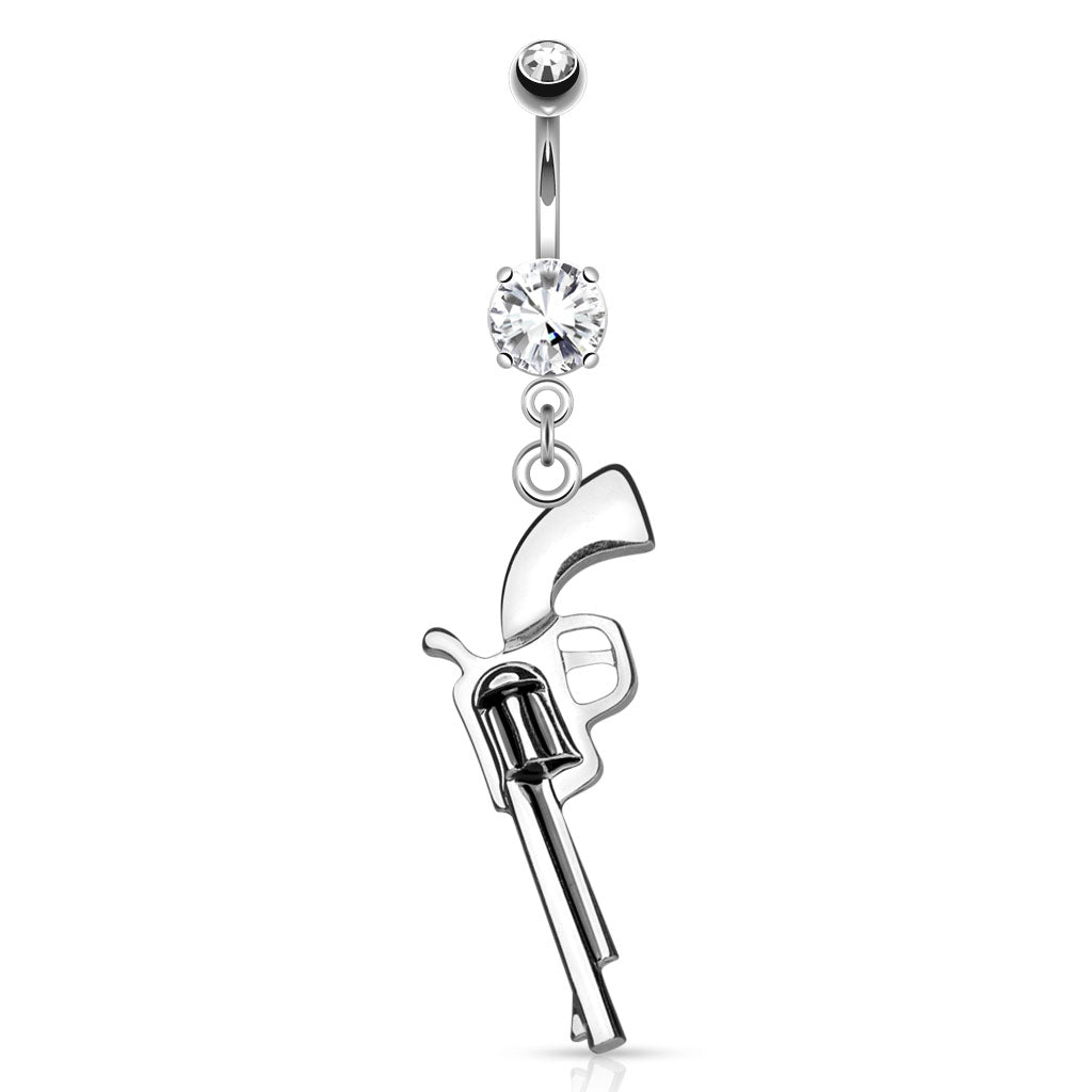 Surgical Steel Belly Bar Gun Dangle