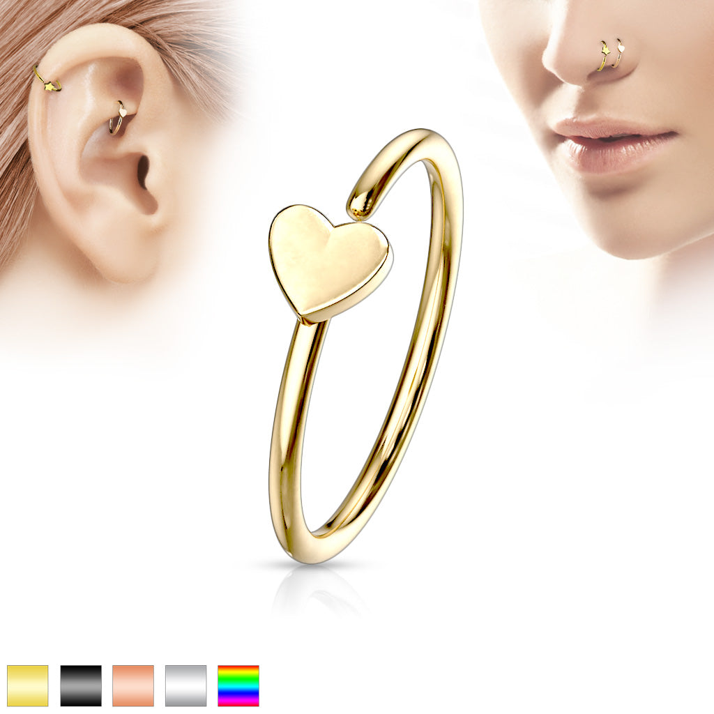 Heart Style Nose Ring - Q17