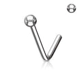 Ball Top Surgical Steel L Bend Nose Stud