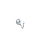 Tear Drop Opal Surgical Steel Nose L Bend