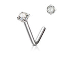 Prong Set Surgical Steel Nose L Bend