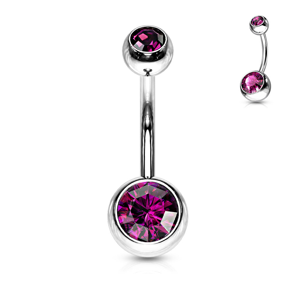 Surgical Steel Externally Threaded Belly Bar