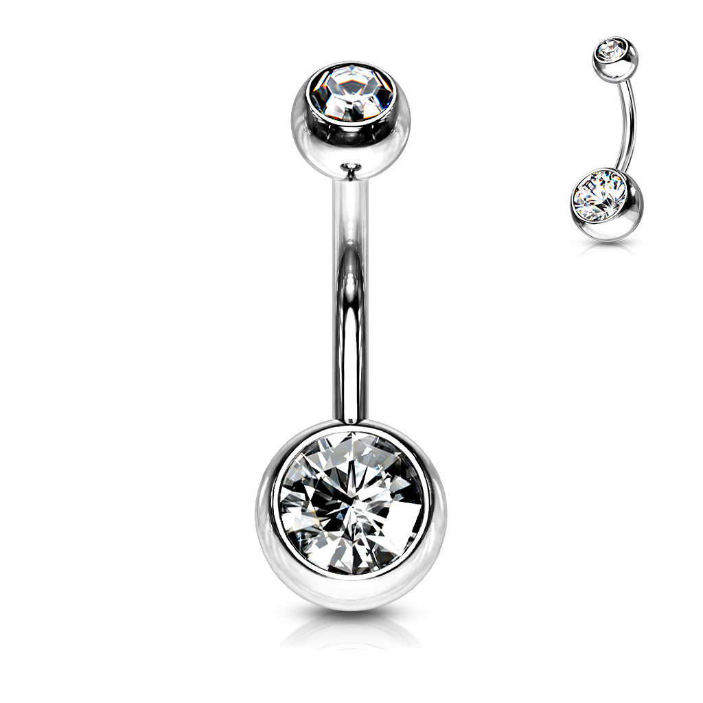Surgical Steel Externally Threaded Belly Bar