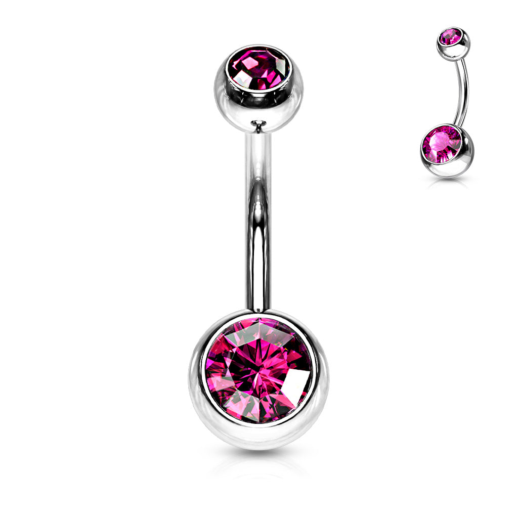 Surgical Steel Externally Threaded Belly Bar