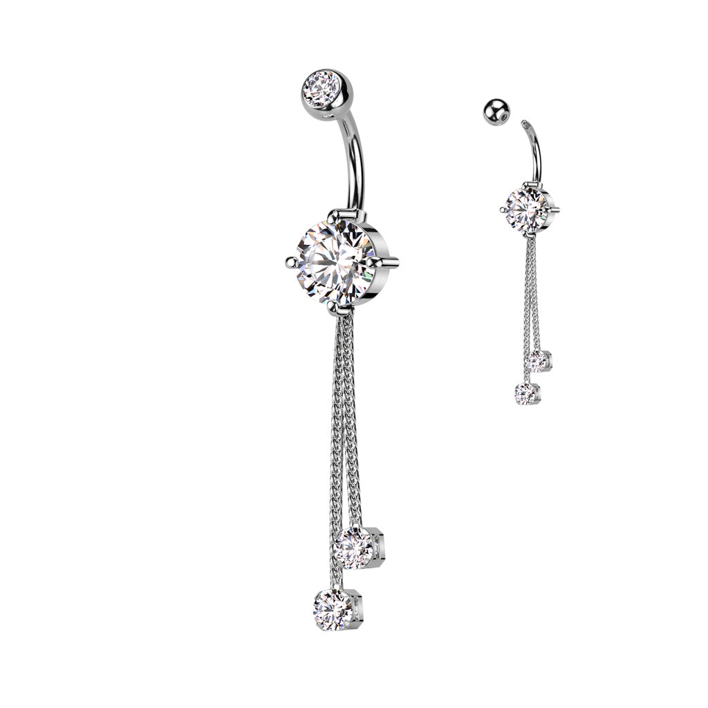 Charlotte Jeweled Navel Bar - P55