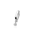 Surgical Steel CZ Teardrop Clicker Belly Bar
