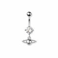 Surgical Steel Saturn Dangle Belly Bar