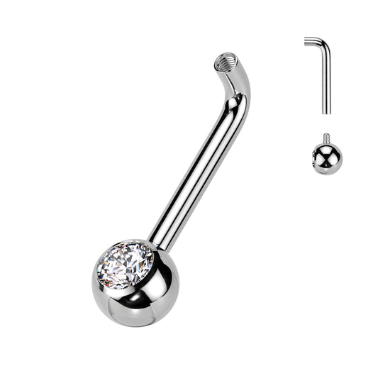 Titanium Internally Threaded "L" Bar