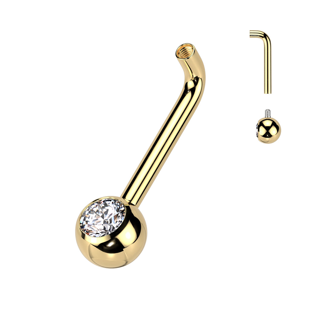 Titanium Internally Threaded "L" Bar