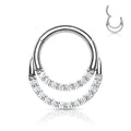 Double Lined CZ Hinged Ring