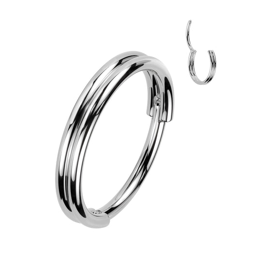 Double Line Hinged Nose Ring