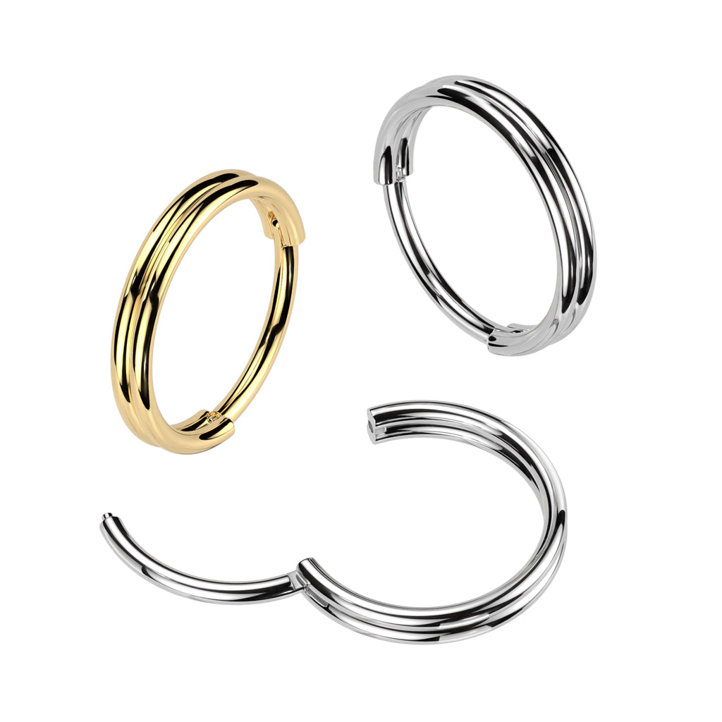 Double Line Hinged Nose Ring