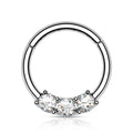 3 CZ Set Hinged Ring