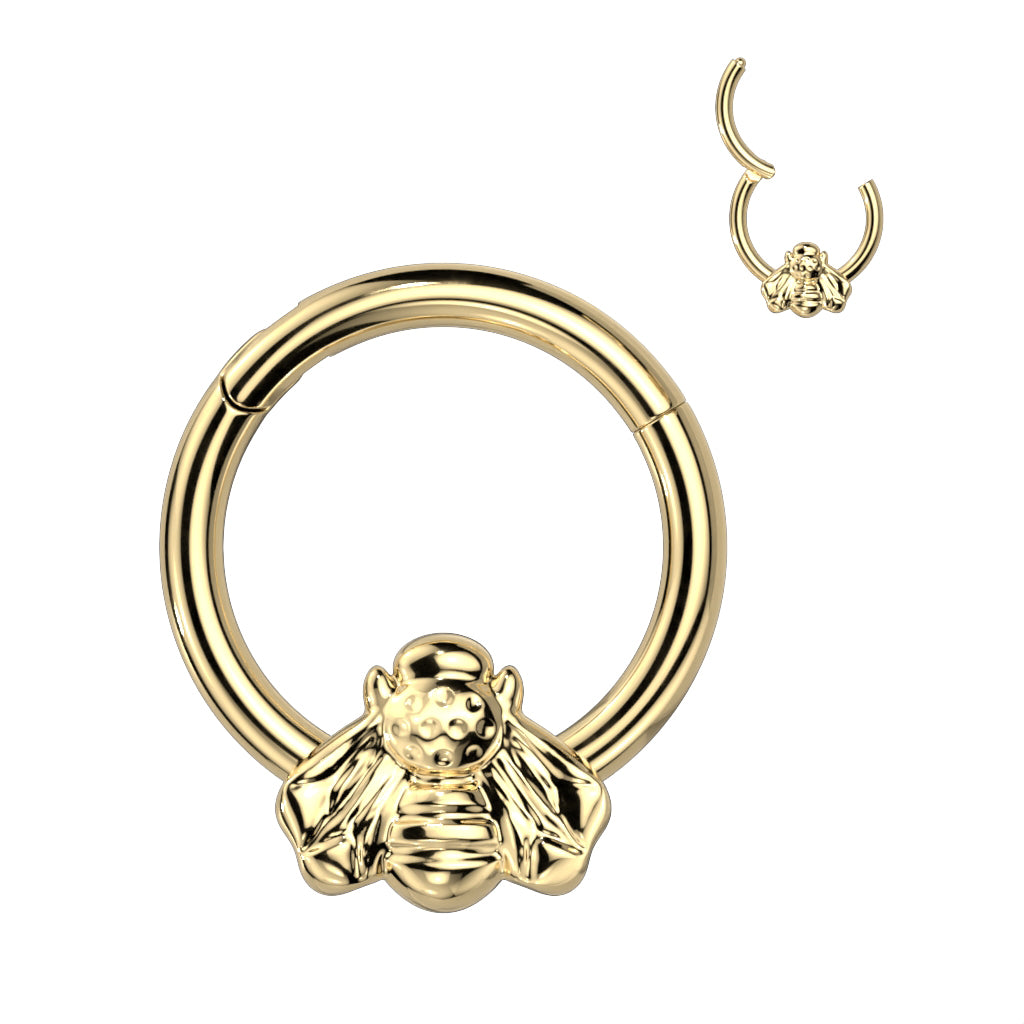 Bee Titanium Hinged Ring