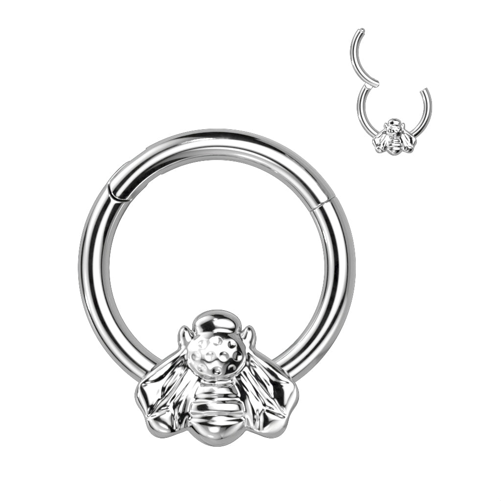 Bee Titanium Hinged Ring