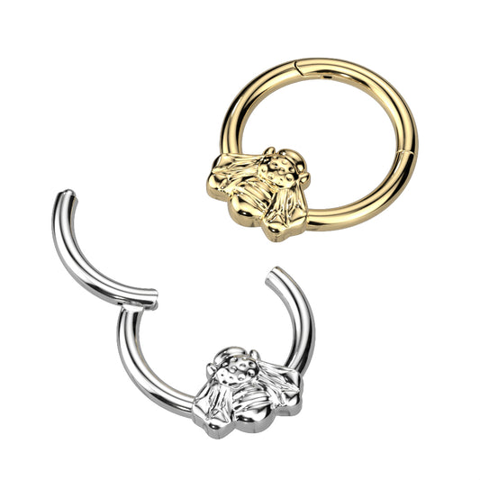 Bee Titanium Hinged Ring