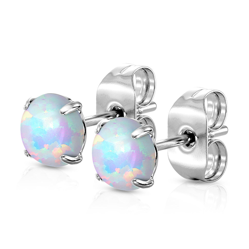 Stainless Steel "Opal" Earrings