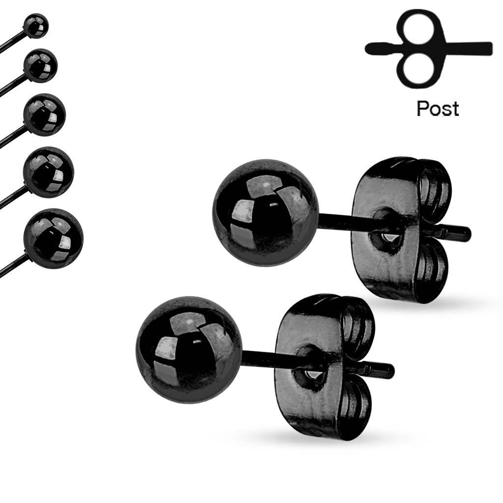 Stainless Steel Ball Earrings