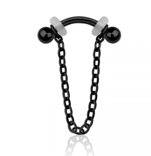 Surgical Steel Curved Bar With Chain