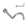 Titanium Plain Ball Nose Stud - Screw