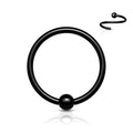 Titanium Nose Ring Fixed Micro Bead